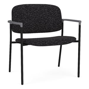 Lesro Vancouver Bariatric Upholstered Reception Chair Steel Frame in Black