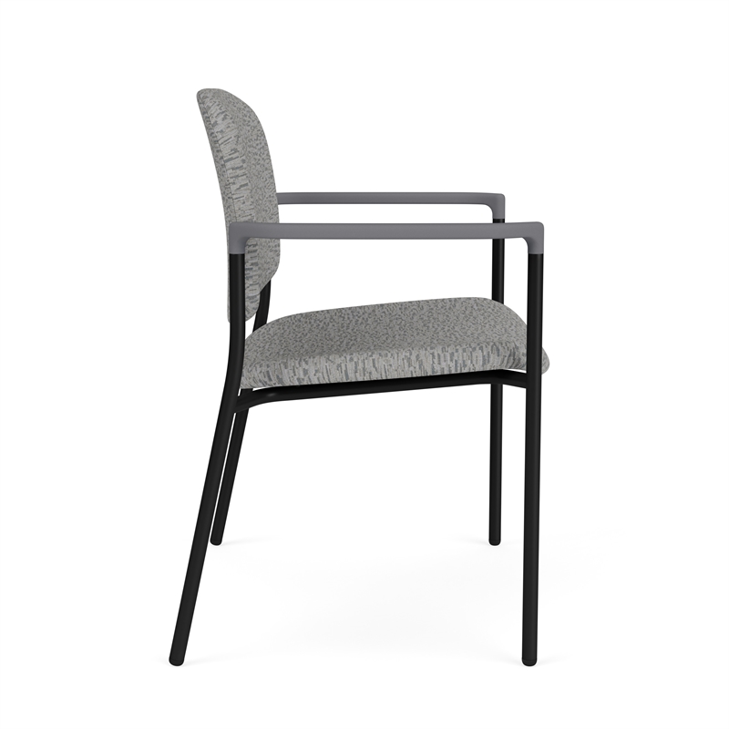 Lesro Vancouver Bariatric Upholstered Reception Chair Steel Frame in Gray