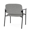 Lesro Vancouver Bariatric Upholstered Reception Chair Steel Frame in Gray