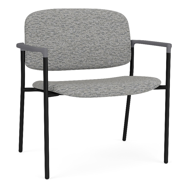 Lesro Vancouver Bariatric Upholstered Reception Chair Steel Frame in Gray