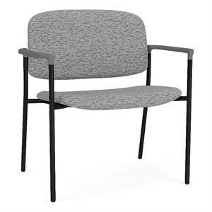 Lesro Vancouver Bariatric Upholstered Reception Chair Steel Frame in Gray
