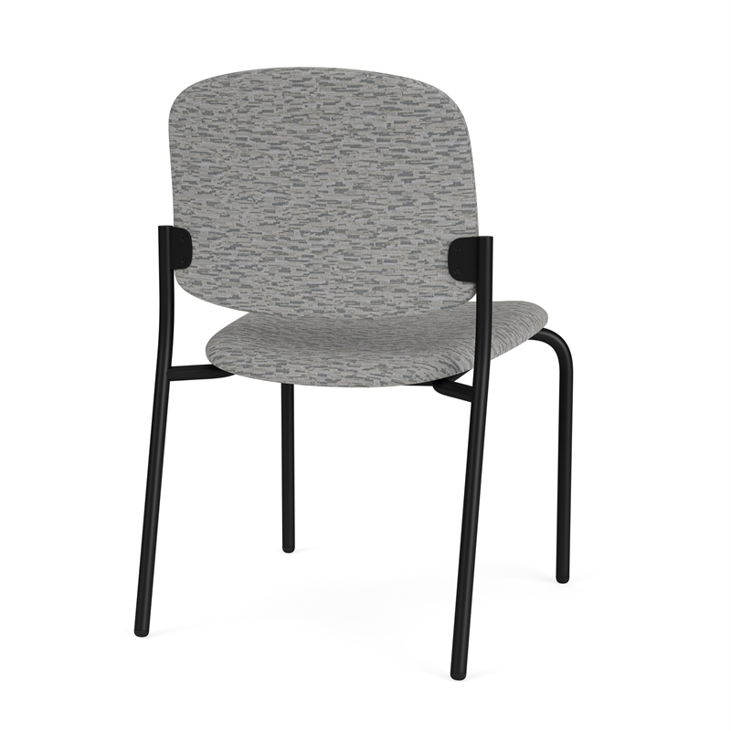 Lesro Vancouver Armless Upholstered Reception Chair in Gray (Set of 2)