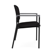 Lesro Vancouver Wide Upholstered Reception Guest Chair in Black (Set of 2)
