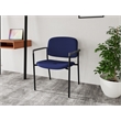 Lesro Vancouver Wide Upholstered Reception Guest Chair in Blue (Set of 2)