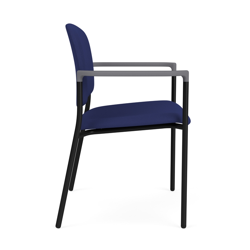 Lesro Vancouver Wide Upholstered Reception Guest Chair in Blue (Set of 2)