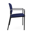 Lesro Vancouver Wide Upholstered Reception Guest Chair in Blue (Set of 2)