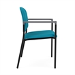 Lesro Vancouver Wide Upholstered Reception Guest Chair in Teal (Set of 2)
