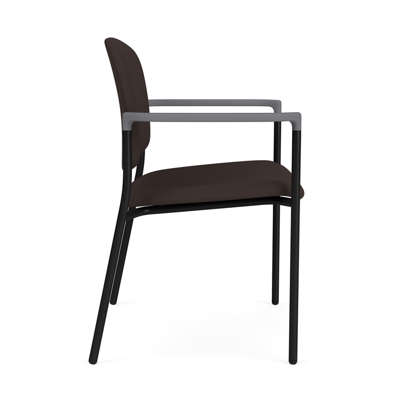 Lesro Vancouver Wide Upholstered Reception Guest Chair in Brown (Set of 2)