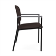 Lesro Vancouver Wide Upholstered Reception Guest Chair in Brown (Set of 2)