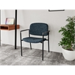 Lesro Vancouver Wide Upholstered Reception Guest Chair in Blue (Set of 2)