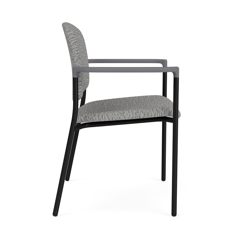 Lesro Vancouver Wide Upholstered Reception Guest Chair in Gray (Set of 2)