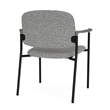 Lesro Vancouver Wide Upholstered Reception Guest Chair in Gray (Set of 2)