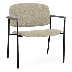 Lesro Vancouver Bariatric Upholstered Reception Chair Steel Frame in Beige