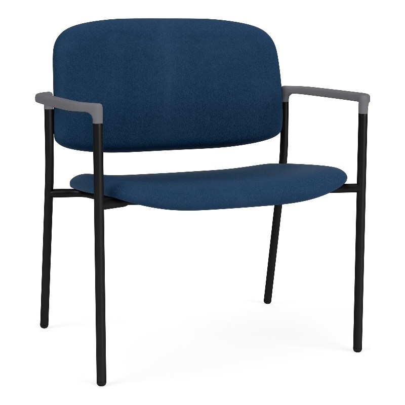 Lesro Vancouver Bariatric Upholstered Reception Chair Steel Frame in Blue
