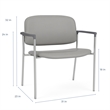 Lesro Vancouver Bariatric Upholstered Reception Chair Steel Frame in Gray
