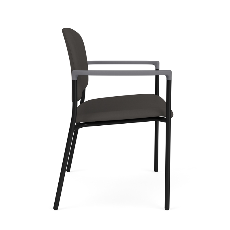 Lesro Vancouver Bariatric Upholstered Reception Chair Steel Frame in Gray