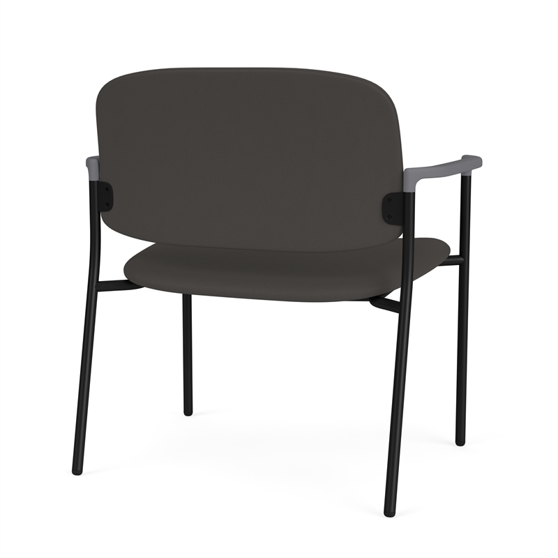 Lesro Vancouver Bariatric Upholstered Reception Chair Steel Frame in Gray