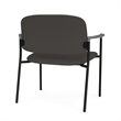 Lesro Vancouver Bariatric Upholstered Reception Chair Steel Frame in Gray