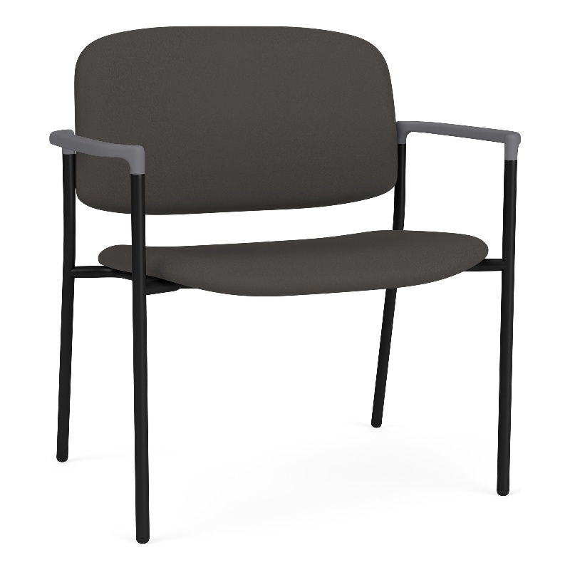 Lesro Vancouver Bariatric Upholstered Reception Chair Steel Frame in Gray