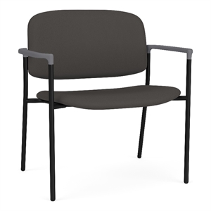 Lesro Vancouver Bariatric Upholstered Reception Chair Steel Frame in Gray