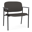 Lesro Vancouver Bariatric Upholstered Reception Chair Steel Frame in Gray