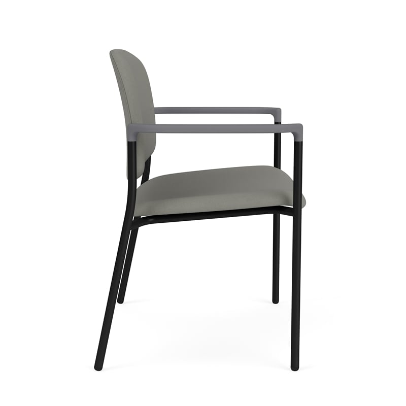 Lesro Vancouver Bariatric Upholstered Reception Chair Steel Frame in Gray