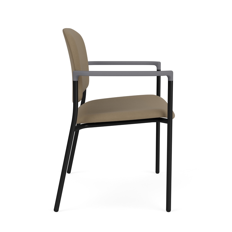 Lesro Vancouver Bariatric Upholstered Reception Chair Steel Frame in Brown