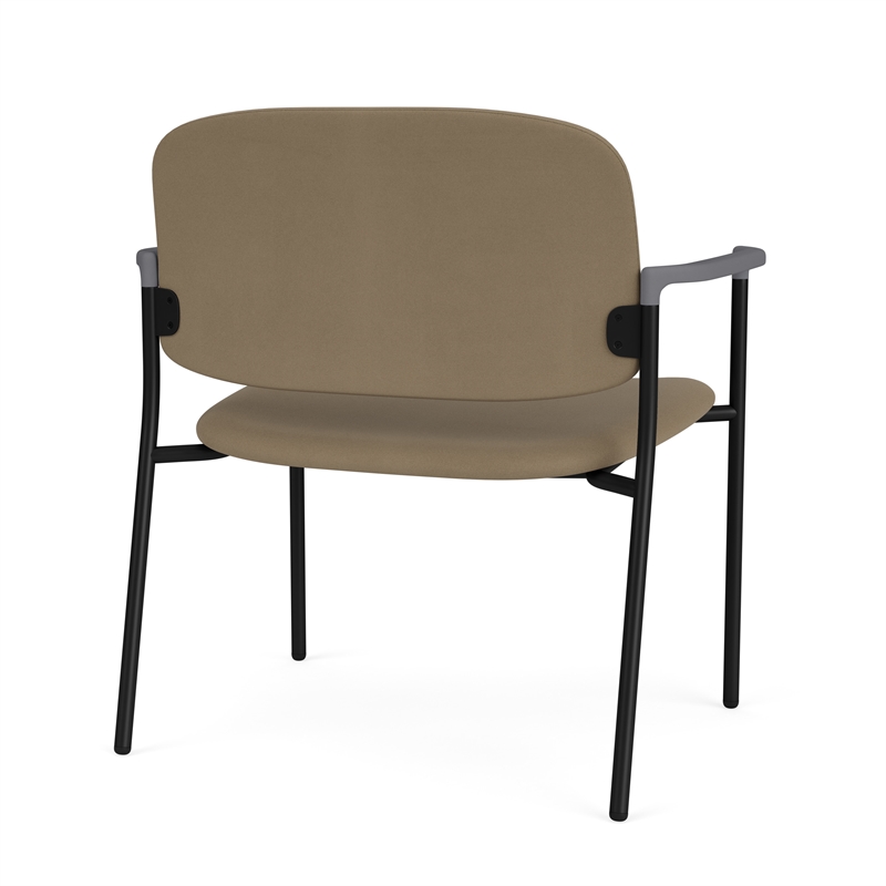 Lesro Vancouver Bariatric Upholstered Reception Chair Steel Frame in Brown