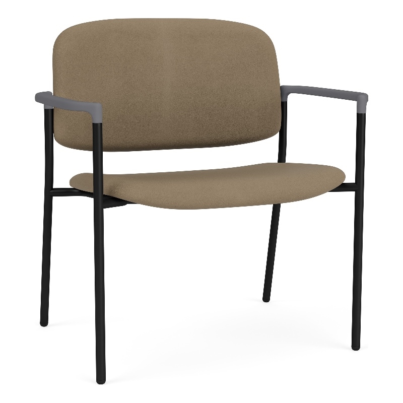 Lesro Vancouver Bariatric Upholstered Reception Chair Steel Frame in Brown