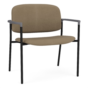 Lesro Vancouver Bariatric Upholstered Reception Chair Steel Frame in Brown