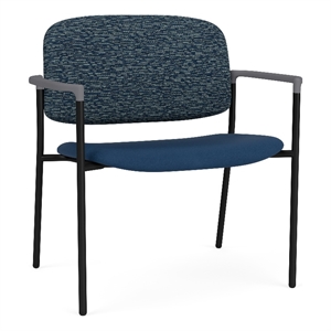 Lesro Vancouver Bariatric Upholstered Reception Chair Steel Frame in Blue