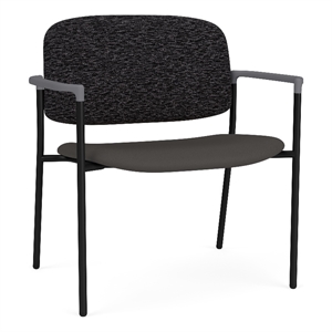 Lesro Vancouver Bariatric Upholstered Reception Chair Steel Frame in Gray