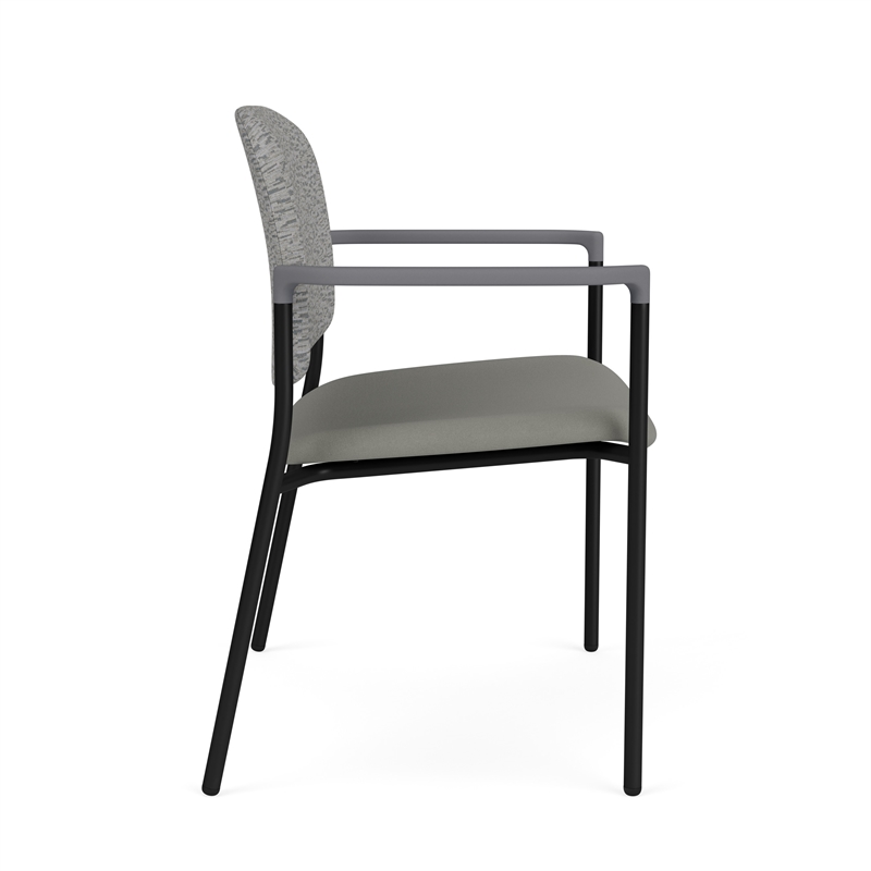 Lesro Vancouver Bariatric Upholstered Reception Chair Steel Frame in Gray