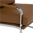 Studio Designs Home Allure Blended Leather Accent Arm Chair in Caramel Brown