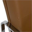 Studio Designs Home Allure Blended Leather Accent Arm Chair in Caramel Brown