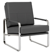 Studio Designs Home Allure Blended Leather Accent Arm Chair in Smoke Gray