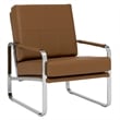 Studio Designs Home Allure 2-Piece Accent Chair and Ottoman Set in Caramel Brown