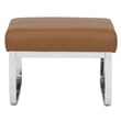 Studio Designs Home Allure 2-Piece Accent Chair and Ottoman Set in Caramel Brown
