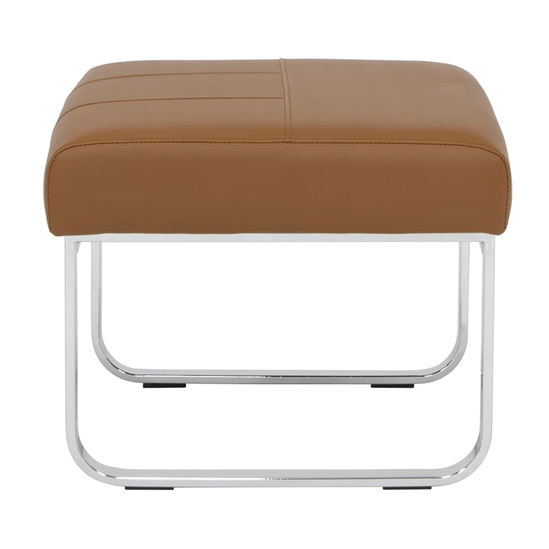 Studio Designs Home Allure 2-Piece Accent Chair and Ottoman Set in Caramel Brown