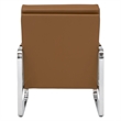 Studio Designs Home Allure 2-Piece Accent Chair and Ottoman Set in Caramel Brown