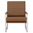 Studio Designs Home Allure 2-Piece Accent Chair and Ottoman Set in Caramel Brown