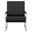 Studio Designs Home Allure Blended Leather Accent Arm Chair in Black