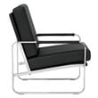 Studio Designs Home Allure Blended Leather Accent Arm Chair in Black