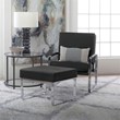 Studio Designs Home Allure Blended Leather Accent Arm Chair in Black