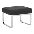 Studio Designs Home Allure Blended Leather Ottoman in Black