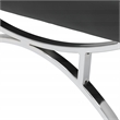 Studio Designs Home Newel Accent Chair Blended Leather and Chrome Frame / Black