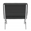 Studio Designs Home Newel Accent Chair Blended Leather and Chrome Frame / Black