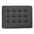 Studio Designs Home Newel Ottoman Blended Leather / Chrome Metal Frame / Black