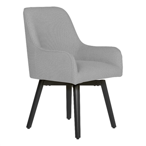 studio designs home spire luxe swivel metal accent chair in heather grey