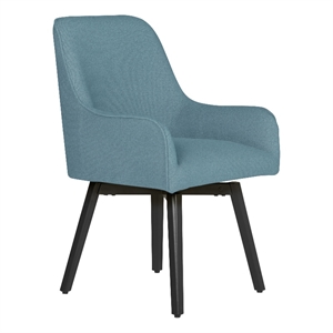 studio designs home spire luxe swivel metal accent chair in baltic blue
